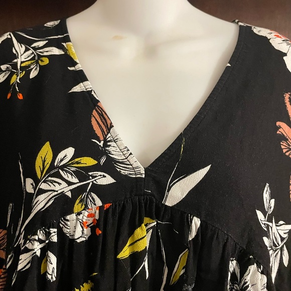 Free People Brand Size Large Bella Printed Tunic Babydoll Dress **Flawed** - Picture 4 of 8